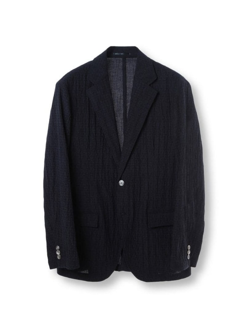 【SALE／35%OFF】DISTINCTION MEN'S BIGI 楊柳ジオメトリックプリントジャケット メンズ ビギ ジャケット・アウター テーラードジャケット・ブレザー ネイビー【RBA_E】【送料無料】