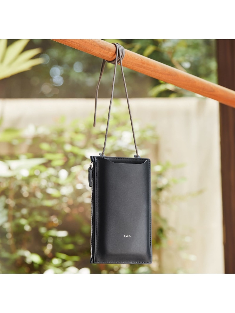 【SALE／70%OFF】FARO Calma Phone Shoulder Zip ファーロ バッグ ショルダーバッグ レッド ブラック【RBA_E】【送料無料】
