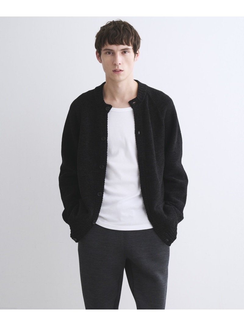 three dots Men\u0027s molle cardigan スリードッツ トップス ジレー 黒いこと 薄墨色 ベージュ【貨物輸送無料】