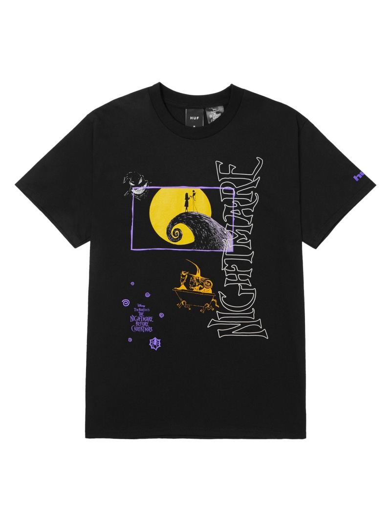 HUF HUF X NIGHTMARE BEFORE CHRISTMAS DREAM TEE / HUF ナイトメア コラボ Tシャツ ハフ トップス カットソー・Tシャツ ブラック【送料無料】