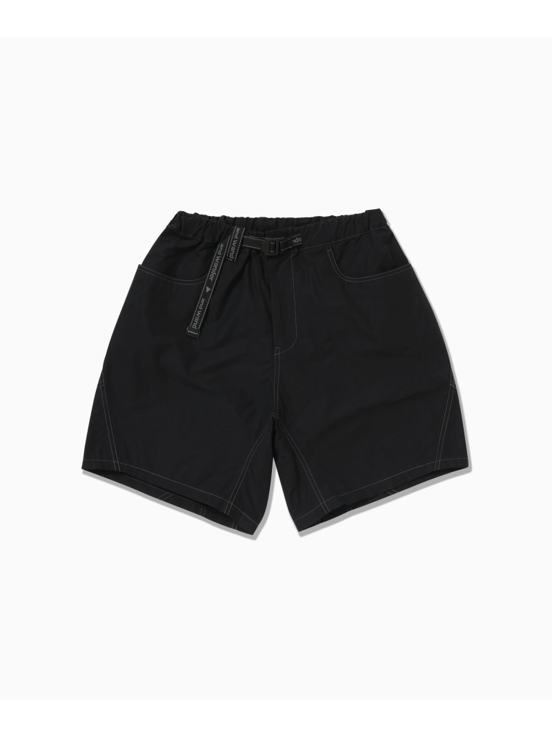 and wander ottomancloth short pants (M) アンドワンダー パンツ その他のパンツ ブラック グレー【送料無料】