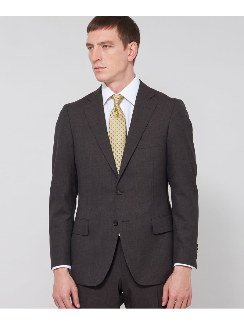 MACKINTOSH LONDON 【NEW BRIDGE】【ZEGNA/ゼニア】グレンチェックスーツ マッキントッシュ 英国の首都 背広・フォーマル 背広上衣 赤銅色【貨物輸送無料】