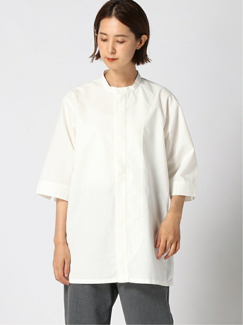 【SALE／30%OFF】Johnbull Private labo シングルハーフスリーブクックシャツ ジョンブルプライベートラボ トップス シャツ・ブラウス ホワイト ネイビー グレー【RBA_E】【送料無料】