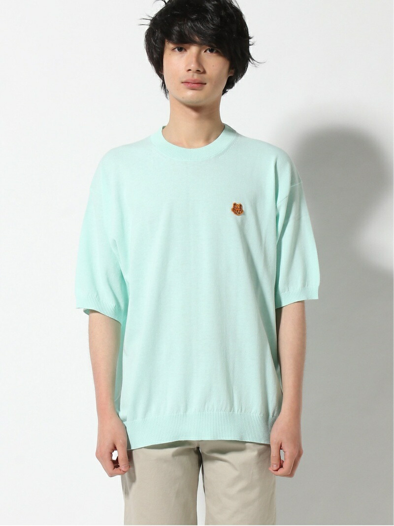 ニット セーター 正規激安 Kenzo M K Tiger グリーン 送料無料 半袖ニット ニット ケンゾー M Tee Knit Ss Crest Shoxruxtj Com