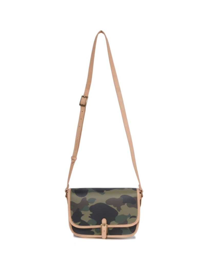 A BATHING APE 1ST CAMO LEATHER SHOULDER BAG ア ベイシング エイプ バッグ ショルダーバッグ グリーン【送料無料】｜ Fashion Men