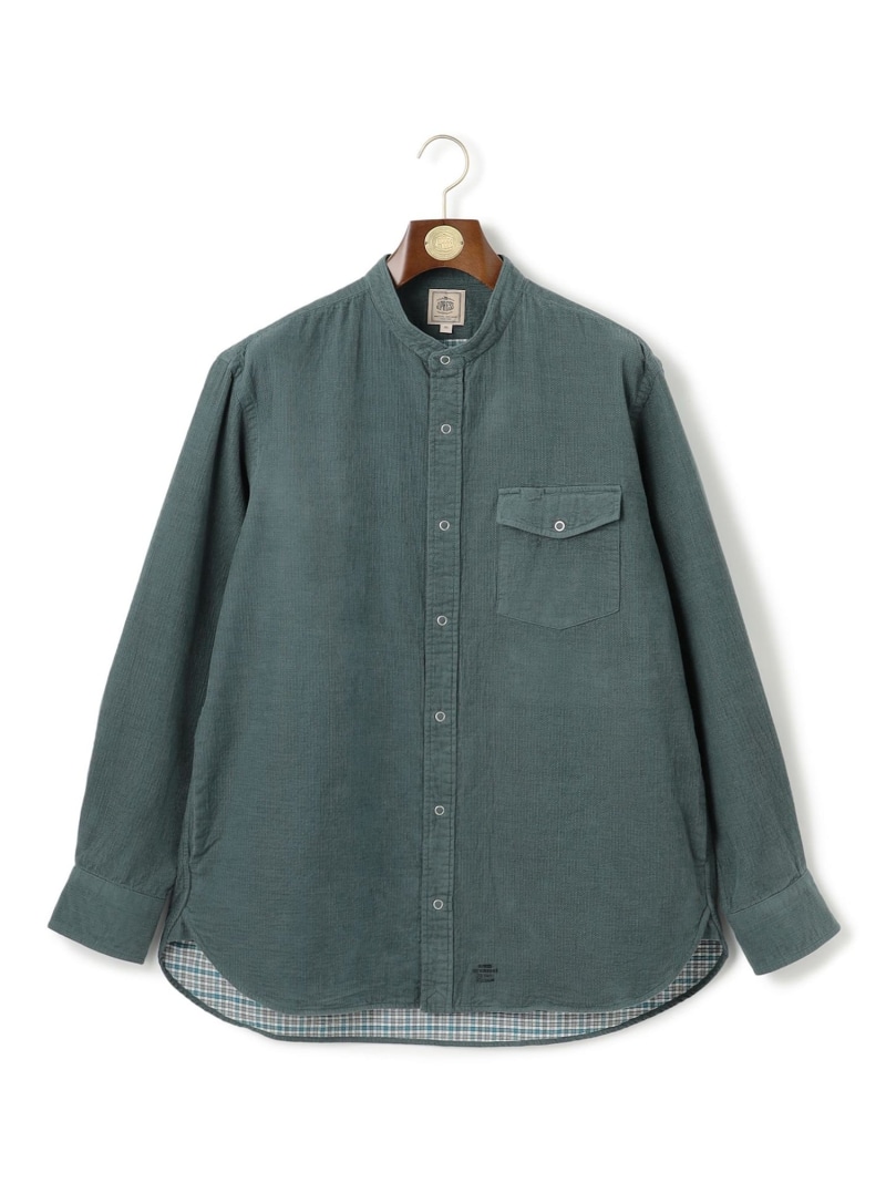 【SALE／30%OFF】J.PRESS 【KING SIZE】ダブルフェイス キャラメルコール シャツブルゾン ジェイプレス トップス シャツ・ブラウス ホワイト グリーン ブルー【RBA_E】【送料無料】