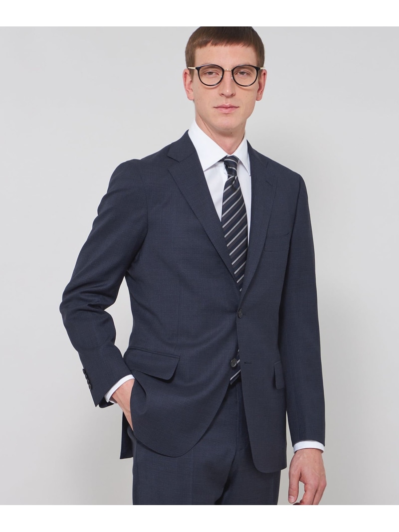MACKINTOSH LONDON 【NEW BRIDGE】【LoroPiana Fabric】マイクロチェックスーツ マッキントッシュ 英国の首都 背広・フォーマル 背広上衣 青碧 米国海軍【貨物輸送無料】