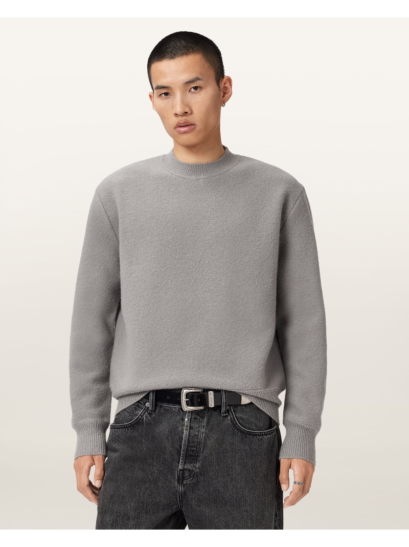【SALE／30%OFF】ALLSAINTS (M)MARKO CREW オールセインツ トップス ニット グレー【RBA_E】【送料無料】