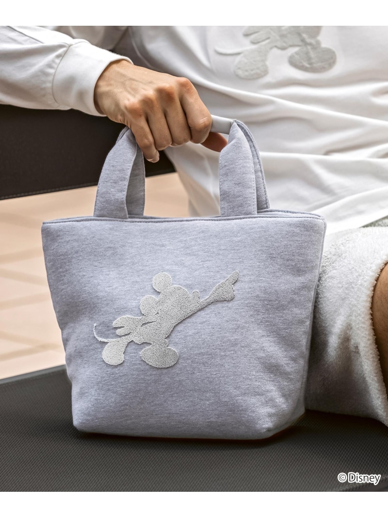 1PIU1UGUALE3 RELAX 1PIU1UGUALE3 RELAX MICKEY GRADIENT EMBROIDERED MINI BAG シフォン バッグ ハンドバッグ ブラック グレー【送料無料】| Fashion Men