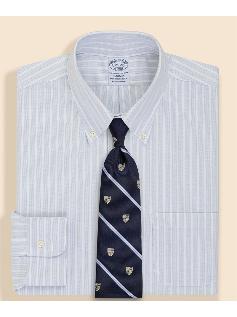 【SALE/30%OFF】BROOKS BROTHERS ストレッチオックスフォード シーズナルパターン ドレスシャツ Regular Fit ブルックス ブラザーズ トップス シャツ・ブラウス ブルー ホワイト【RBA_E】【送料無料】| Fashion Men