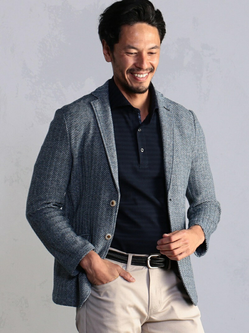 Men S Bigi ラッセルテーラードジャケット メンズ ビギ ヘリンボーン