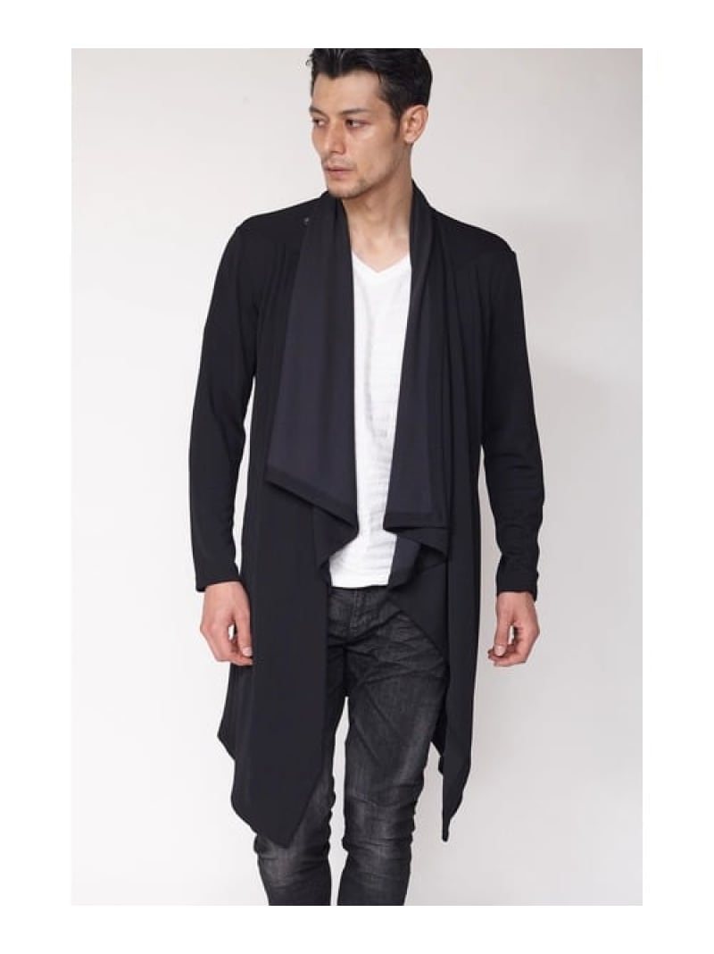 【SALE／40%OFF】TORNADO MART TORNADO MART∴ロングドレープカーデ トルネードマート ジャケット・アウター その他のジャケット・アウター ベージュ ブラック【RBA_E】【送料無料】