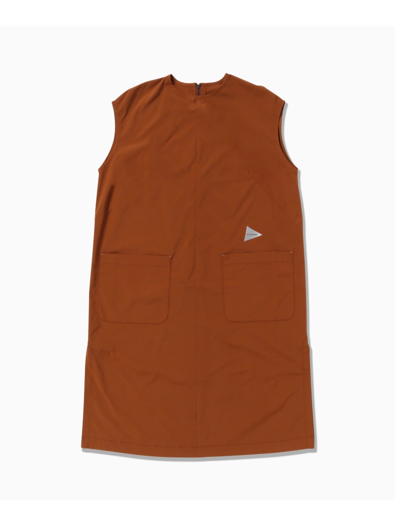 and wander UV cut stretch SS dress (W) アンドワンダー トップス シャツ・ブラウス ベージュ ブラック ブラウン【送料無料】