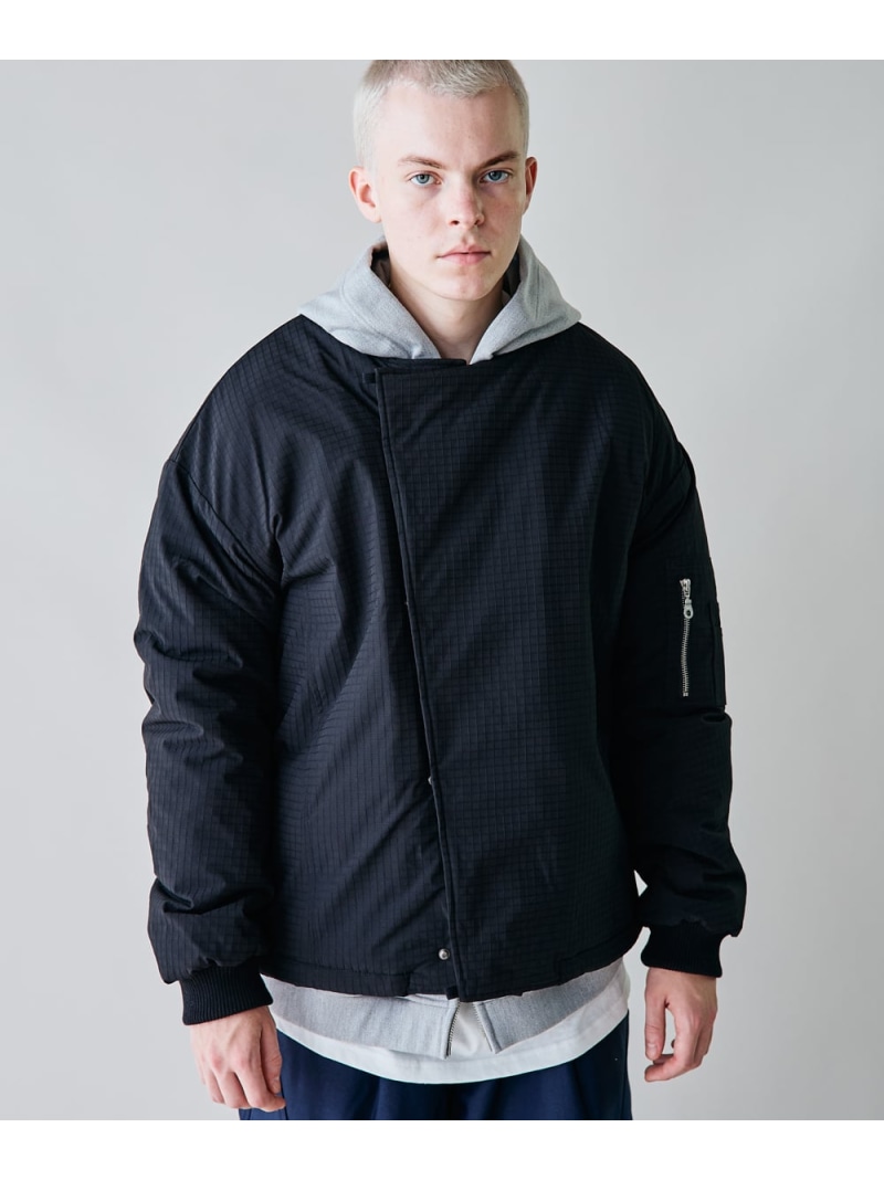 rehacer rehacer/(M)Tactical Collarless Jacket レアセル ジャケット・アウター ノーカラージャケット ネイビー ブラック【送料無料】