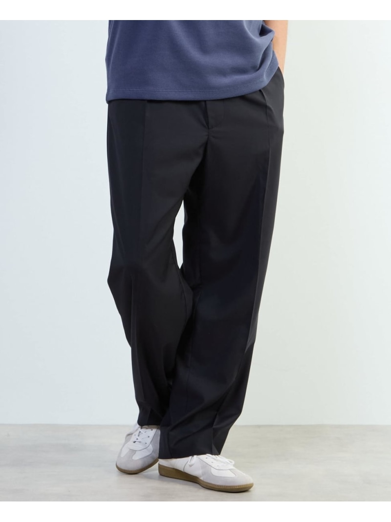 MEN'S MELROSE 【MASTER FRAME/マスターフレーム】TR 1Pトラウザー(セットアップ可) メンズメルローズ パンツ スラックス・ドレスパンツ ネイビー グレー【送料無料】