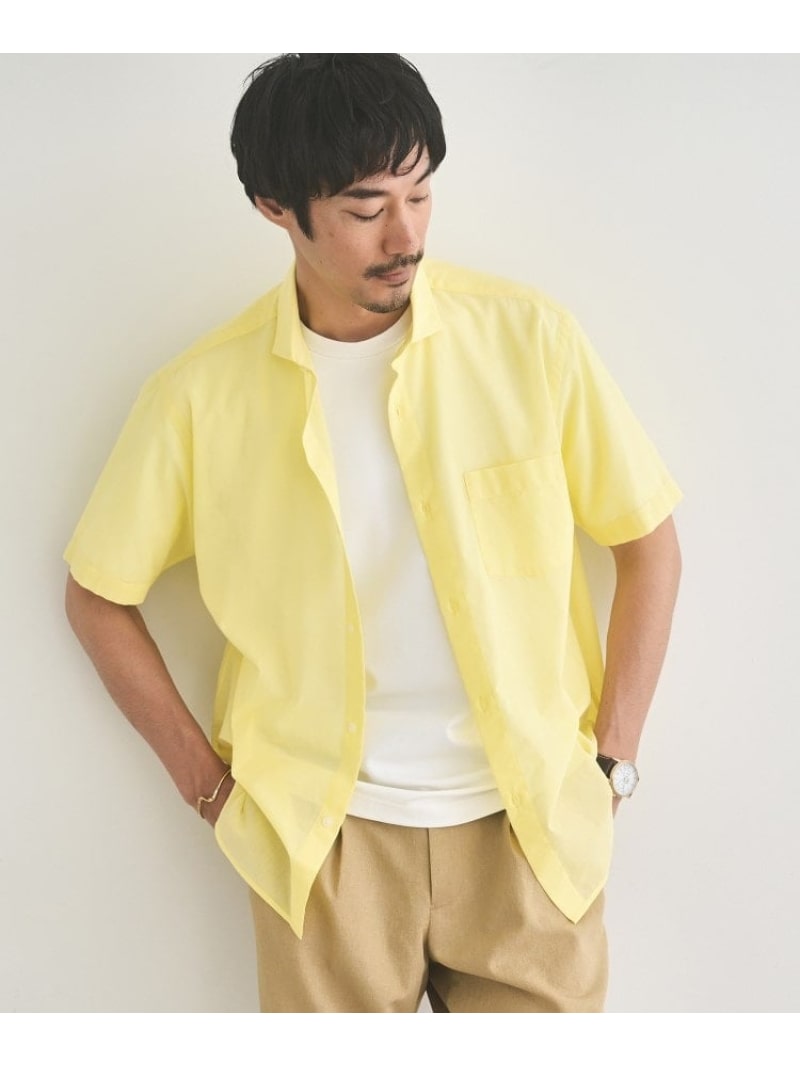 【SALE／40%OFF】TAKEO KIKUCHI ローン半袖シャツ タケオキクチ トップス シャツ・ブラウス ブラウン イエロー ネイビー【RBA_E】【送料無料】