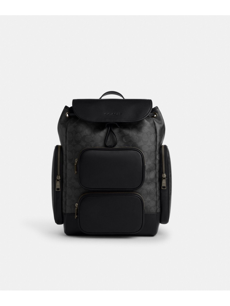 【SALE／40%OFF】COACH OUTLET 【公式】フィン バックパック・ シグネチャー キャンバス コーチ　アウトレット バッグ リュック・バックパック【RBA_E】【送料無料】