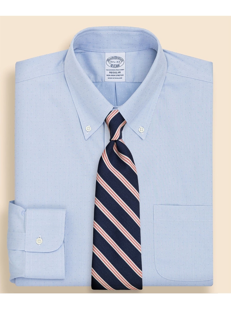 BROOKS BROTHERS ストレッチドビー ドレスシャツ Regular Fit ブルックス ブラザーズ トップス シャツ・ブラウス ホワイト【送料無料】