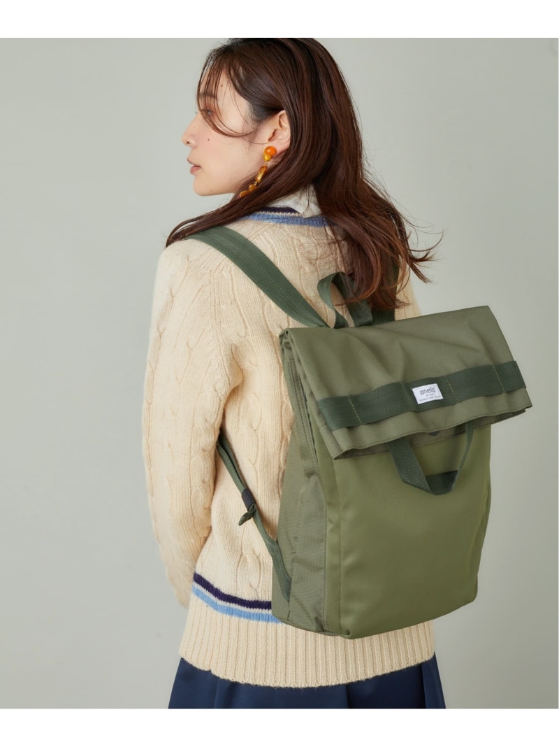 【楽天市場】anello OLIVE 口折れリュック アネロ バッグ リュック・バックパック ベージュ ブラック グレー カーキグリーン【送料