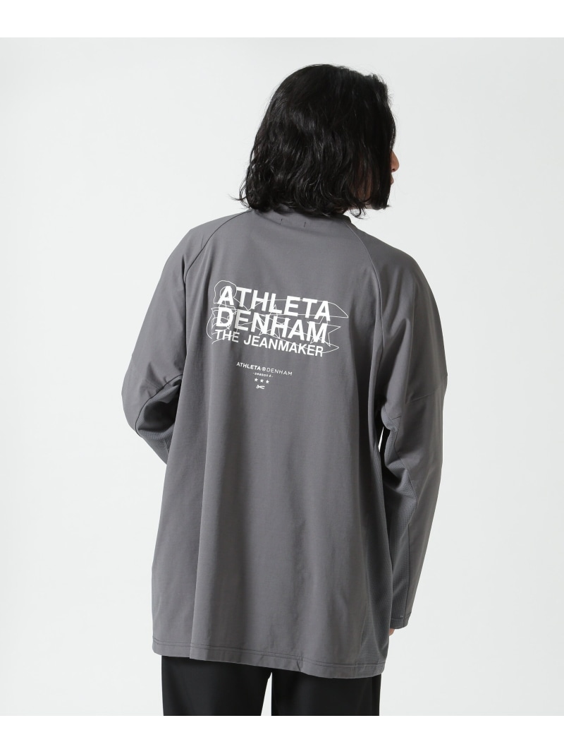 ROYAL FLASH DENHAMxATHLETA/デンハム×アスレタ/COLLABORATION LS TEE ロイヤルフラッシュ トップス カットソー・Tシャツ ブラック グレー【送料無料】 9,372円