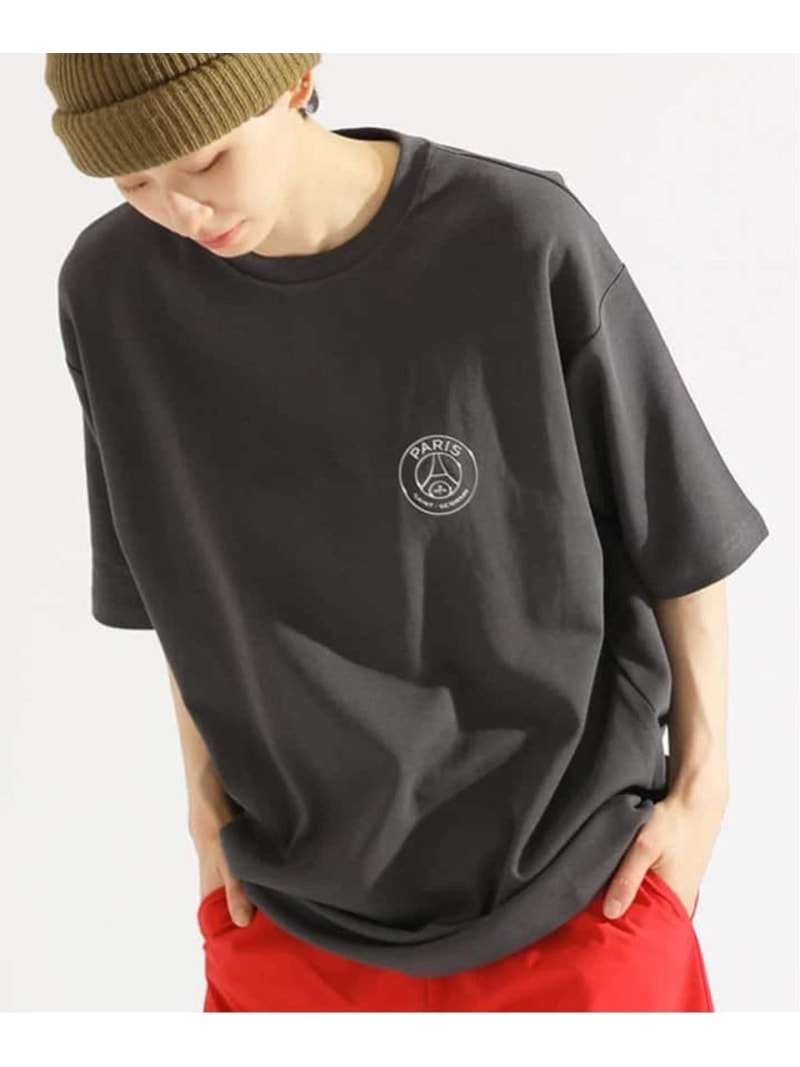 Paris Saint-Germain 《追加》【Paris Saint-Germain / パリ・サン\u003dジェルマン】 JP METALLIC LOGO T-SH エディフィス トップス カットソー・Tシャツ ブラック ベージュ グレー【送料無料】