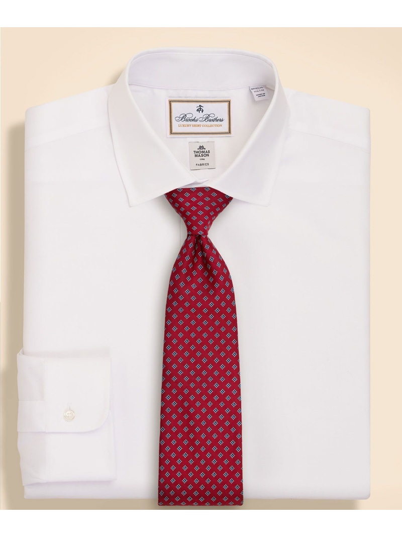 BROOKS BROTHERS ラグジュアリー コットンロイヤルオックスフォード フレンチプラケット ドレスシャツ Regular Fit ブルックス ブラザーズ トップス シャツ・ブラウス ホワイト【送料無料】
