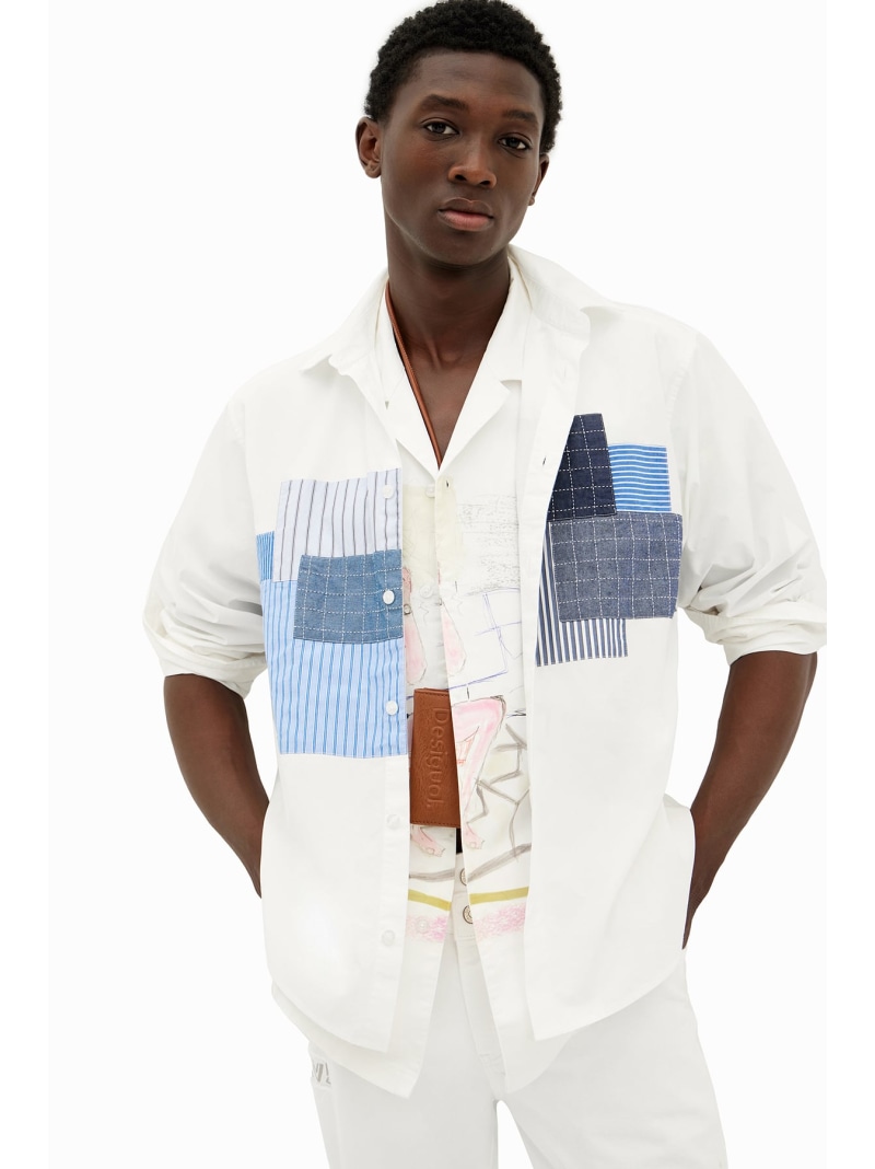 【SALE/30%OFF】Desigual MAX シャツロングスリーブ デシグアル トップス シャツ・ブラウス ホワイト【RBA_E】【送料無料】| Fashion Men