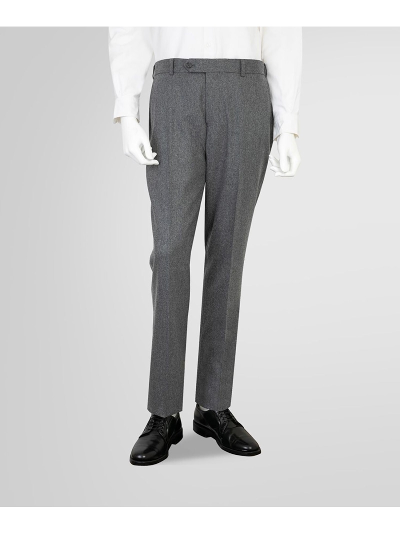 BROOKS BROTHERS ウール/カシミヤ フランネル プレーンフロント トラウザーズ Classic ブルックス ブラザーズ パンツ スラックス・ドレスパンツ グレー【送料無料】 26,048円