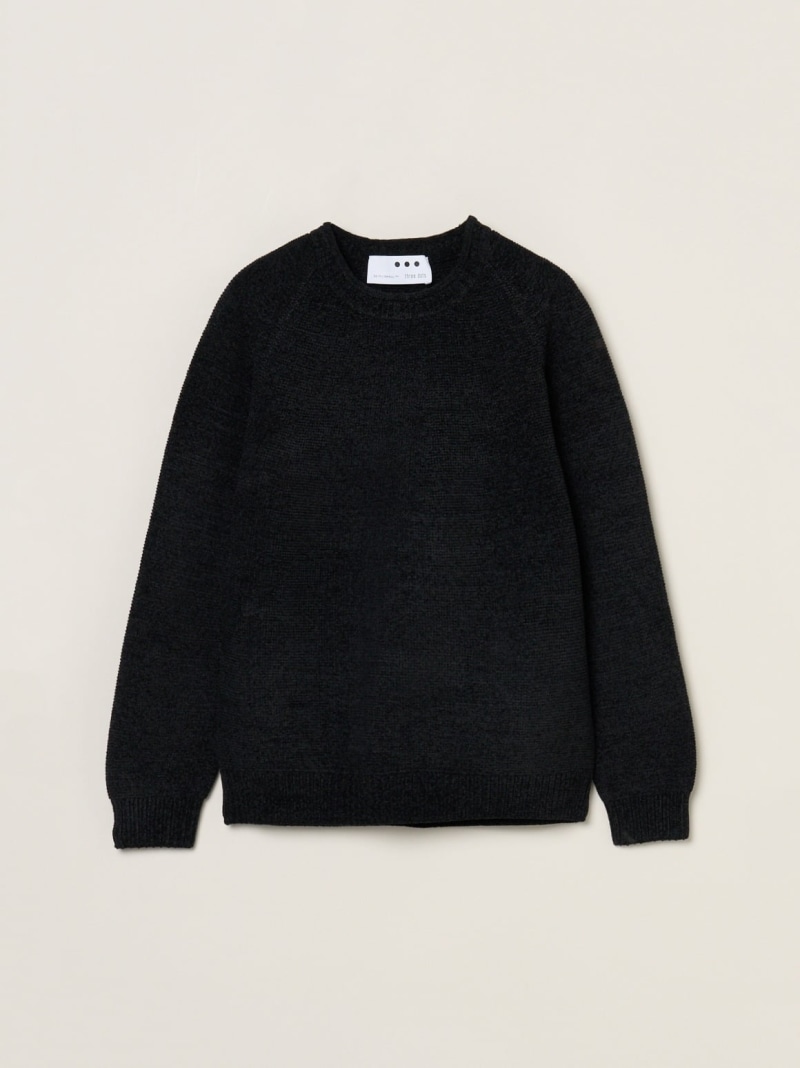 three dots Men\u0027s molle crew neck スリードッツ トップス 編み物 黒いこと 薄墨色 ベージュ【貨物輸送無料】