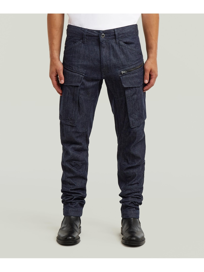 G-Star RAW 【公式ショップ】ROVIC ZIP 3D REGULAR TAPERED JEANS/立体裁断レギュラーテーパードカーゴジーンズ/リジッドデニム ジースターロゥ パンツ ジーンズ・デニムパンツ ネイビー【送料無料】