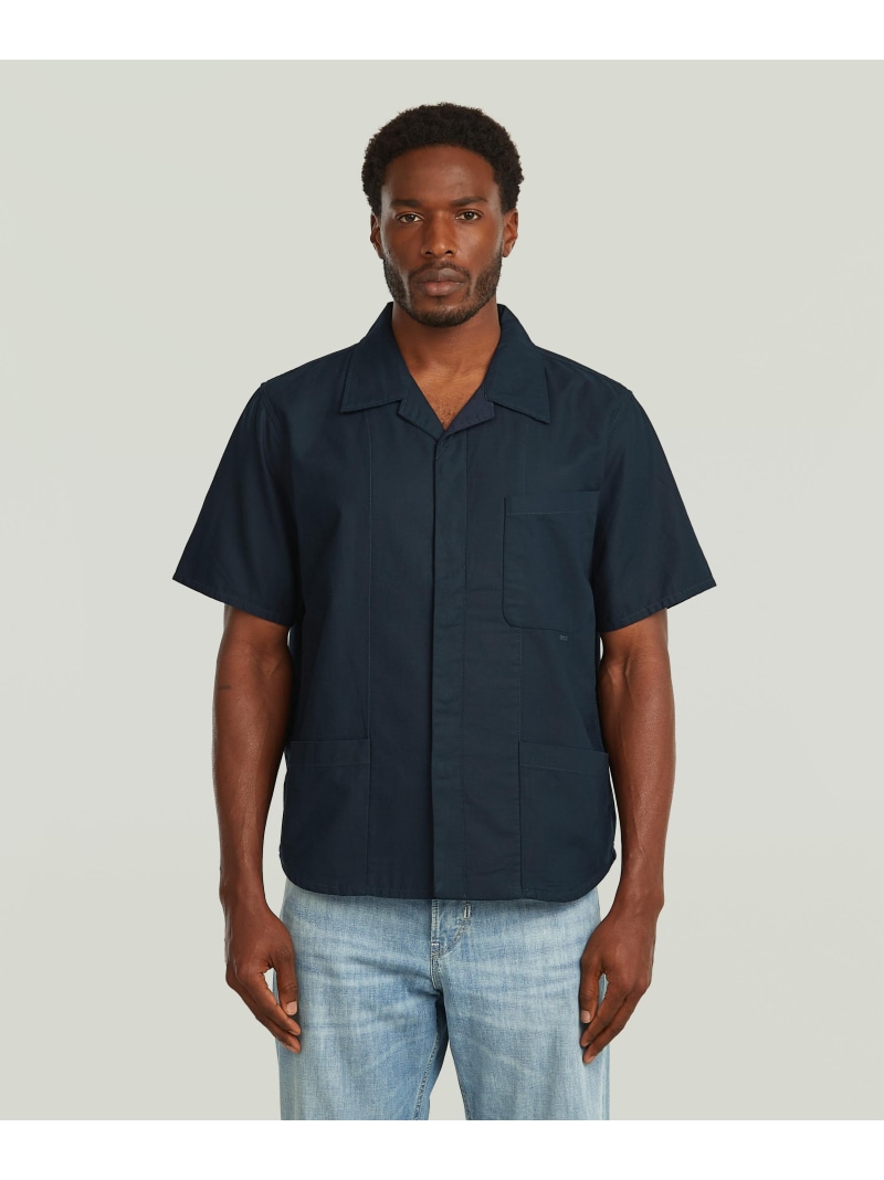 G-Star RAW (M)Short sleeve utility ovs ジースターロゥ トップス プルオーバー・トップ 米国海軍【貨物輸送無料】