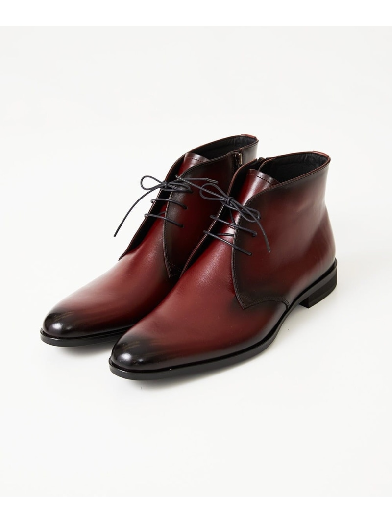 MICHEL KLEIN HOMME サイドジップチャッカーブーツ ミッシェルクランオム シューズ・靴 ブーツ パープル 黒いこと【貨物輸送無料】