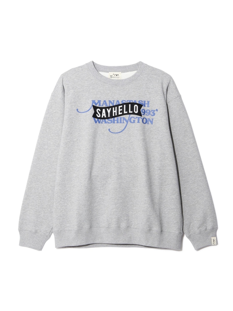 MANASTASH MANASTASH/マナスタッシュ/xSAYHELLO SWEATSHIRTS マナスタッシュ トップス スウェット・トレーナー 薄墨色 黒いこと【貨物輸送無料】