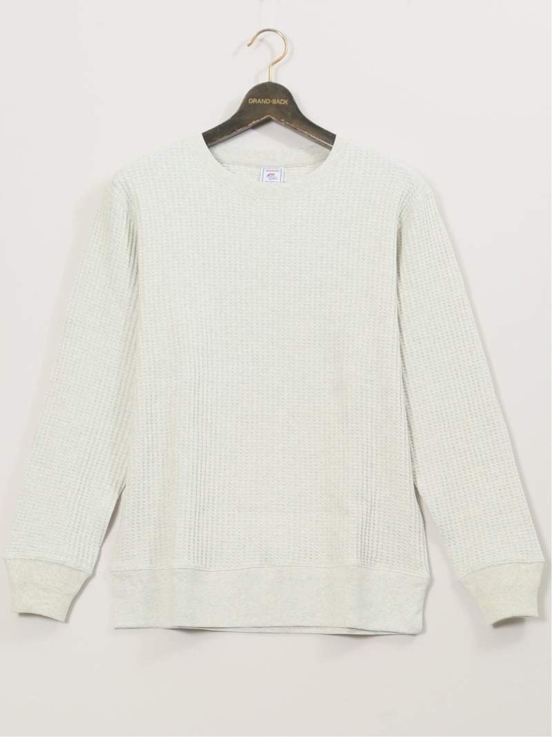 GRAND-BACK 【大きいサイズ】ジェーイーモーガンロングジョーンズ/JEMORGAN LONG JOHNS ビッグワッフル クルースエット タカキュー トップス スウェット・トレーナー ネイビー ホワイト グレー【送料無料】 8,140円