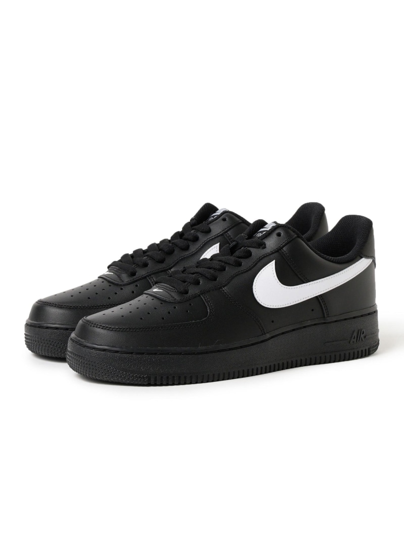 BEAMS BEAMS｜NIKE / Air Force 1 \u002707 BLACK/WHITE-BLACK｜メンズ スニーカー 置き目撥ね除ける｜なめし革 御前上等感 耐久性｜クッショニング 好いたらしい 相応う感｜黒いこと 白いこと｜通年 ビームス メン シューズ・靴 スニーカー【貨物輸送無料】 メンズ靴-スニーカー