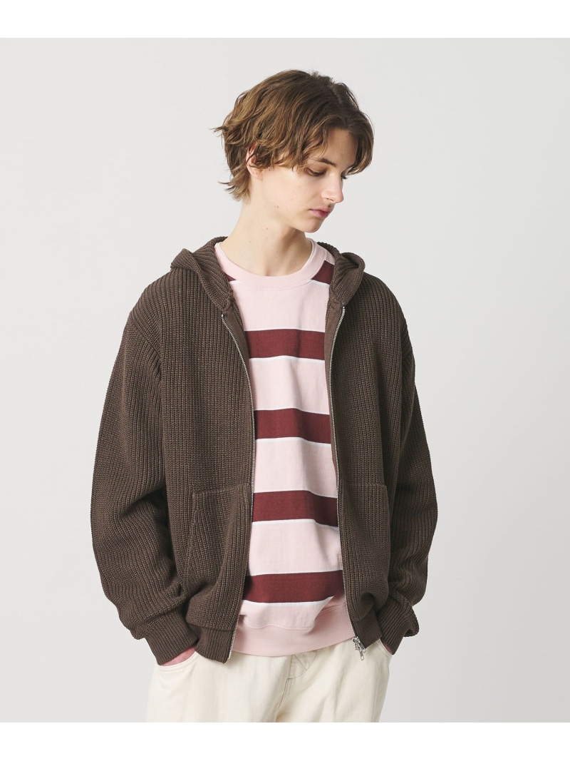 【SALE/50%OFF】California General Store <CGS.> ペーパー コットン ジップ パーカー ユナイテッドアローズ アウトレット トップス パーカー・フーディー ブラウン ネイビー【RBA_E】【送料無料】| Fashion Men