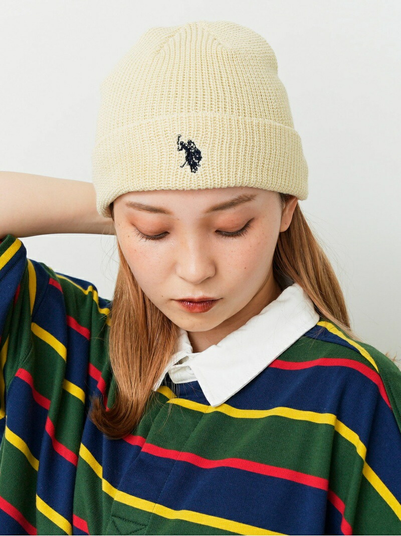 Cpcm 綿麻1ポイント刺繍ニット帽 帽子 シーピーシーエム Cpcm 綿麻1ポイント刺繍ニット帽 帽子 シーピーシーエム