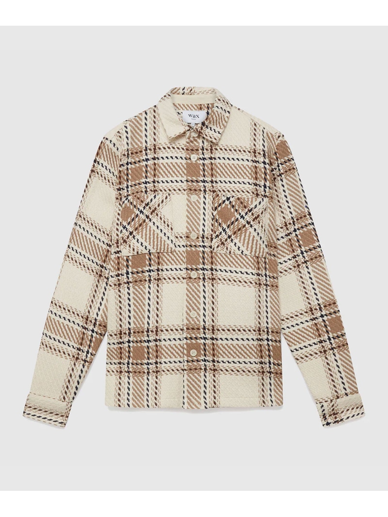 Wax London オーバーシャツ/ダグチェック ワックスロンドン トップス シャツ・ブラウス ベージュ【送料無料】