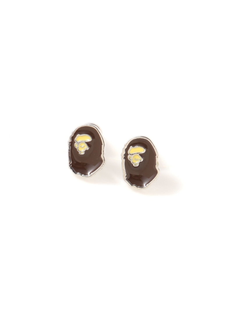 A BATHING APE APE HEAD EARRINGS ア ベイシング エイプ 付属品・ウオッチ ピアス 赤銅色【貨物輸送無料】