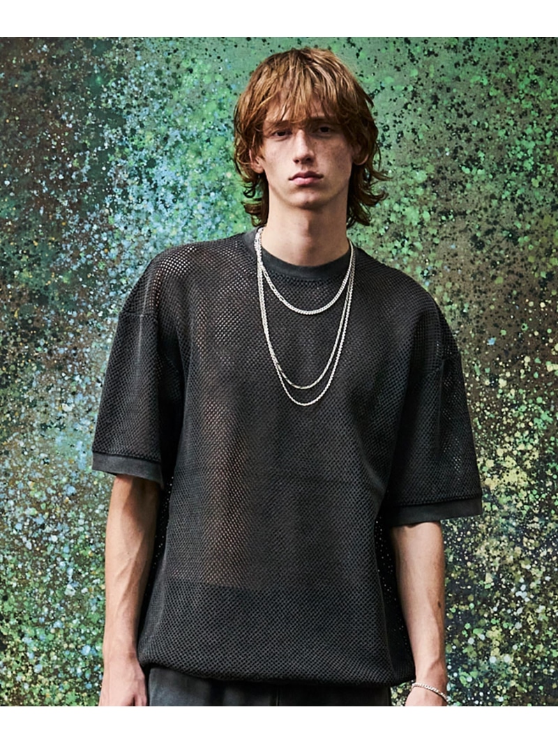 【SALE／40%OFF】MSML MESH SHORT SLEEVE CUTSEW ガーデン トップス カットソー・Tシャツ ブラック ブルー【RBA_E】【送料無料】