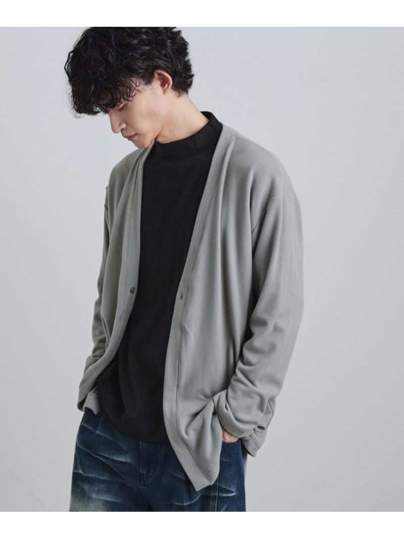 【SALE／50%OFF】tk.TAKEO KIKUCHI ウォームトッパーカーディガン ティーケータケオキクチ トップス カーディガン ネイビー ブラック【RBA_E】【送料無料】