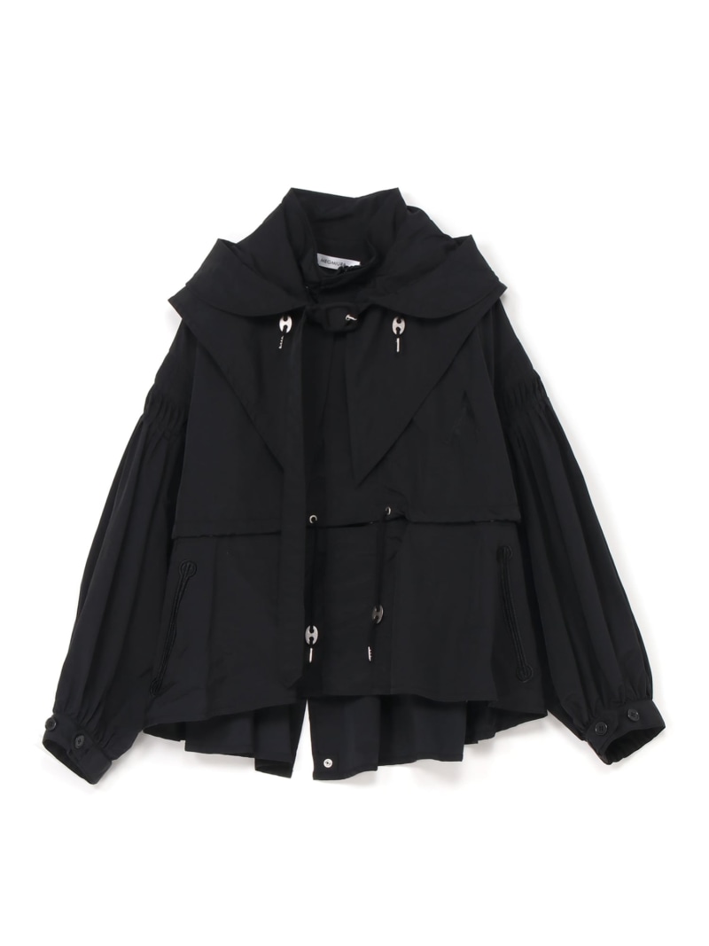 MEGMIURA WARDROBE MEGMIURA WARDROBE/(U)4WAY Pin tuck Nylon Short Mods Jacket メグミウラ ジャケット・アウター ナイロン上衣 黄色 黒いこと 青色 白いこと【貨物輸送無料】