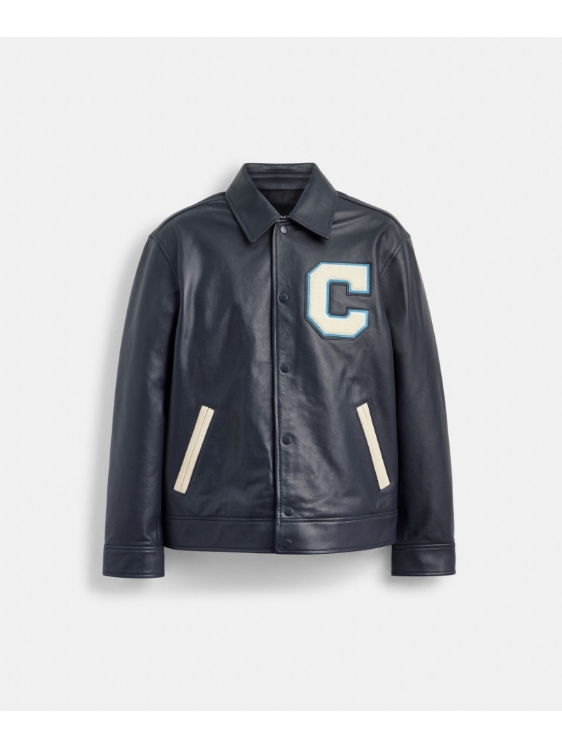 楽天市場】COACH OUTLET 【公式】レザー トラッカー ジャケット コーチ