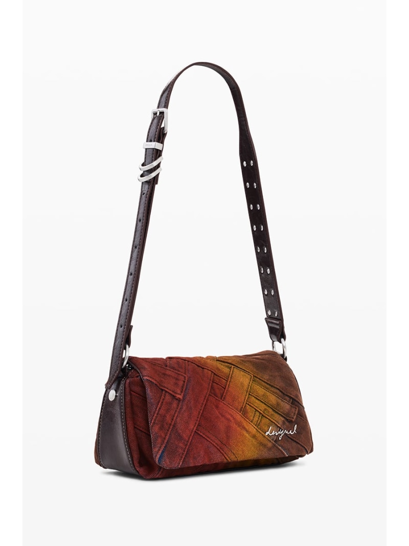 Desigual デニムパッチバッグ デシグアル 御徒面子 ショルダーバッグ 赤銅色【貨物輸送無料】