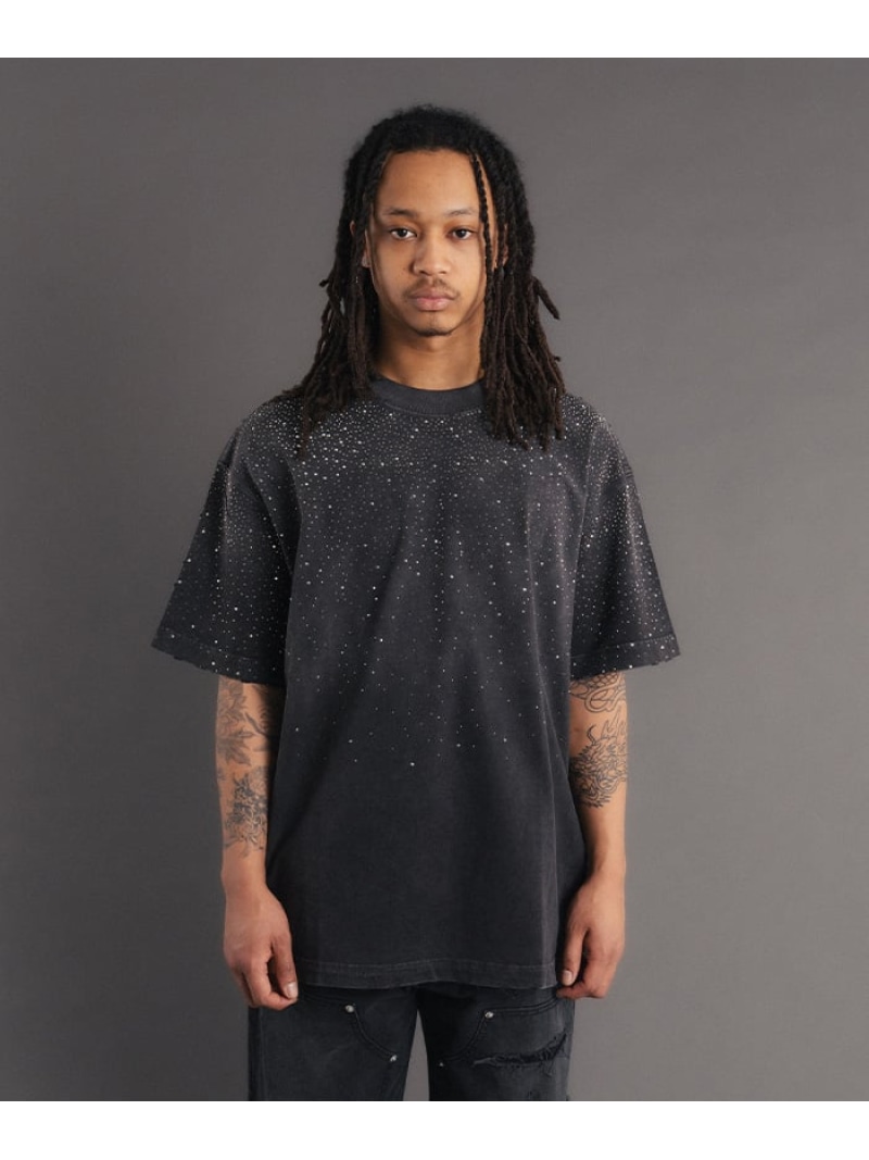 ROYAL FLASH FR(13)NDS/フレンズ/STONE TEE ロイヤルフラッシュ トップス カットソー・Tシャツ ブラック ホワイト【送料無料】