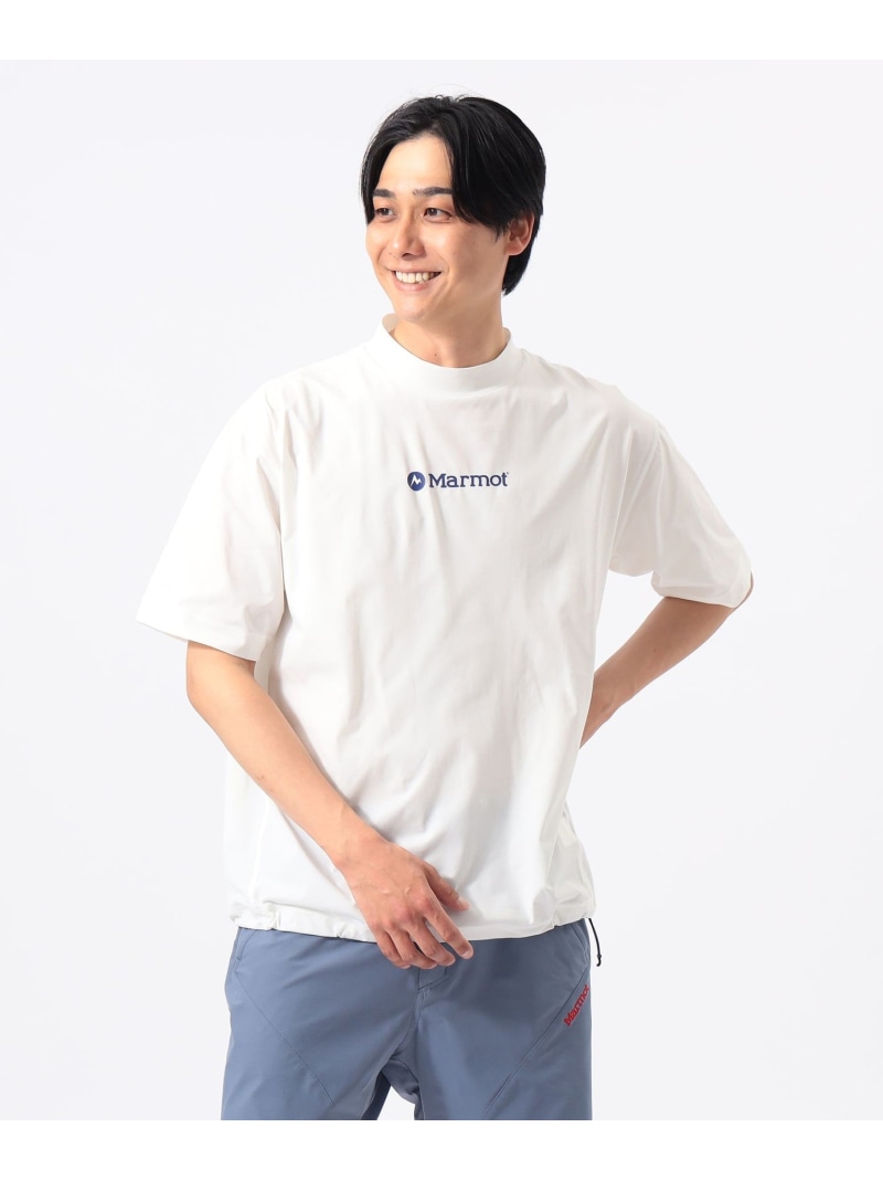 BEAMS GOLF ORANGE LABEL 【別注】Marmot / ハイテンションラッシュガード モックネックシャツ ビームス ゴルフ トップス スウェット・トレーナー 白いこと 米国海軍【貨物輸送無料】