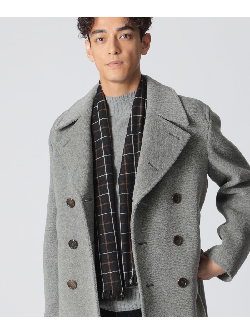 【SALE／30%OFF】Paul Stuart 【COLLECTION LINE】ウールシルクストール ポール・スチュアート ファッション雑貨 マフラー・ストール・ネックウォーマー ブラック ブルー【RBA_E】【送料無料】