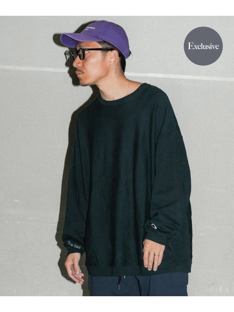 URBAN RESEARCH 『別注』Champion×Wide Dad RW DAD SWEAT CREW-NECK アーバンリサーチ トップス スウェット・トレーナー 米国海軍【貨物輸送無料】