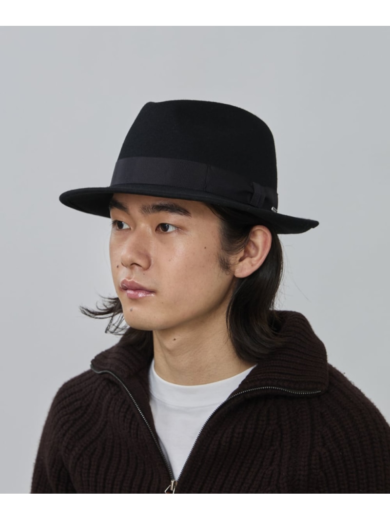 OVERRIDE OVERRIDE FELT FEDORA / オーバーライド オーバーライド 帽子 ハット レッド グレー ブラック ベージュ ネイビー ブラウン グリーン【送料無料】