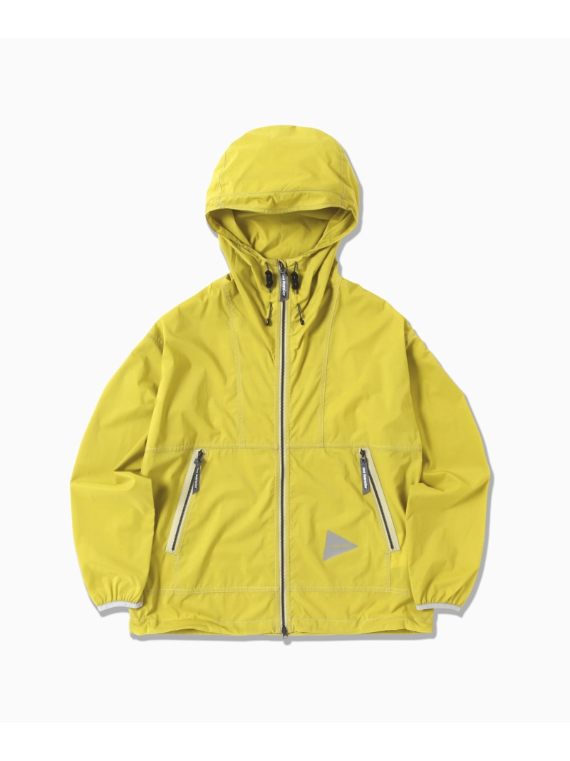 and wander PERTEX wind jacket アンドワンダー ジャケット・アウター その他のジャケット・アウター ブラック イエロー ブルー グレー【送料無料】